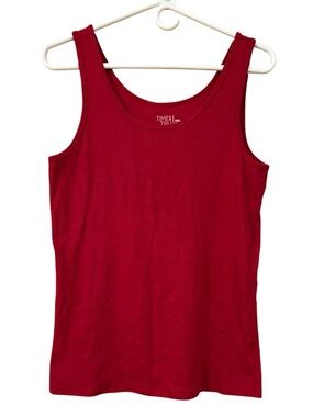 Time and Tru Women's Crimson Scoop Neck Tank